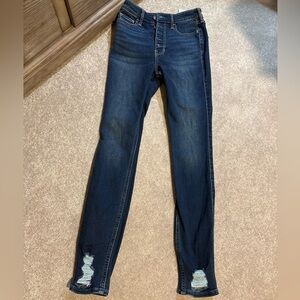 Hollister Women's Ultra High Rise Blue Jeans Skinny Stretch size 0